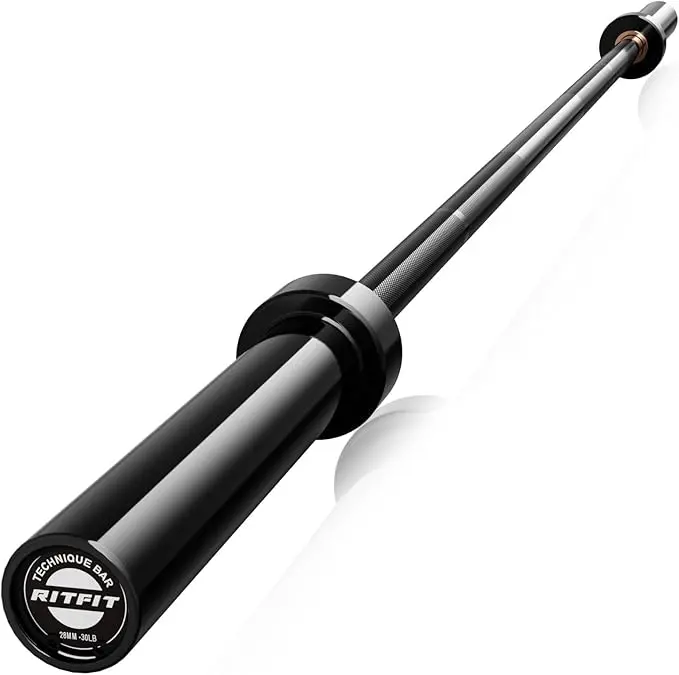 RITFIT Olympic Weightlifting Barbell, 2-Inch Solid Alloy Steel, 4ft/6ft/7ft Lengths with 350-1200LBS Capacity - Home Gym Equipment for Strength Training, Workout Training Equipment, Resistance Training