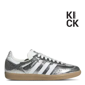 ADIDAS SAMBA (W) 'SILVER METALLIC CRACKED LEATHER'