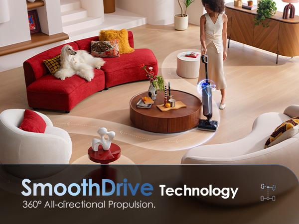 Tineco Floor One S9 Artist Pro Wet Dry Vacuum Cleaner, 22kPa Suction, 360° SmoothDrive, Anti-Tangle Design, 185°F Flashdry, 75 Min Runtime, Dual-Edge Cleaning, 180° Lay-Flat