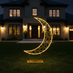 43 inch Big Metal Crescent Decorative