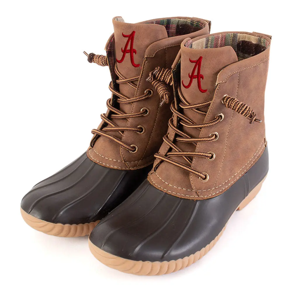 Alabama Crimson Tide Duck Boots | Brown