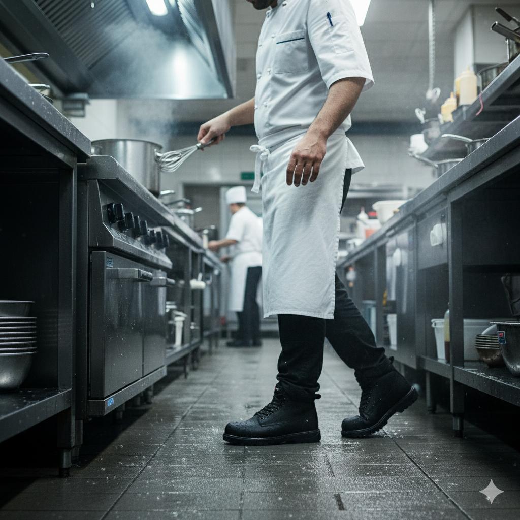 LARNMERN Men's Winter Waterproof Work Boots Genuine Leather Warm Lightweight Slip-Resistant Anti-Slip Durable Sole Comfortable Fit