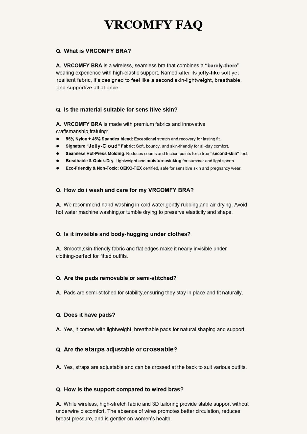 VRCOMFY Jelly Wireless Womens Comfortable Wireless Bras Push Up Bralettes Seamless Tshirts Bras Deep V Everyday Bras