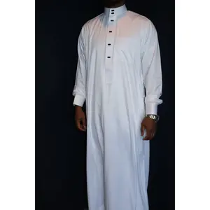 Al-Aseel Men’s Saudi Thobe- Modern Traditional Arabic Robe Casual