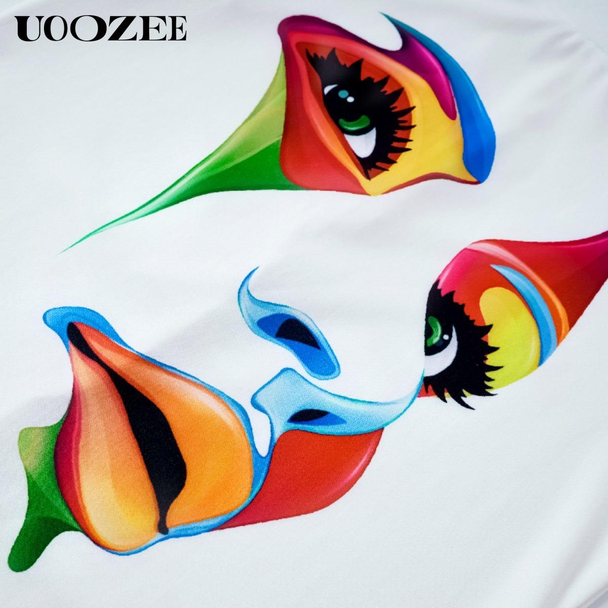 Women's summer comfortable casual cap sleeve loose 3D human face print high collar T-shirt top, daily leisure, comfortable and breathable cute shirt Womenswear Tshirt