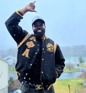 Alpha Wool And Leather Letterman Jacket Final Sale