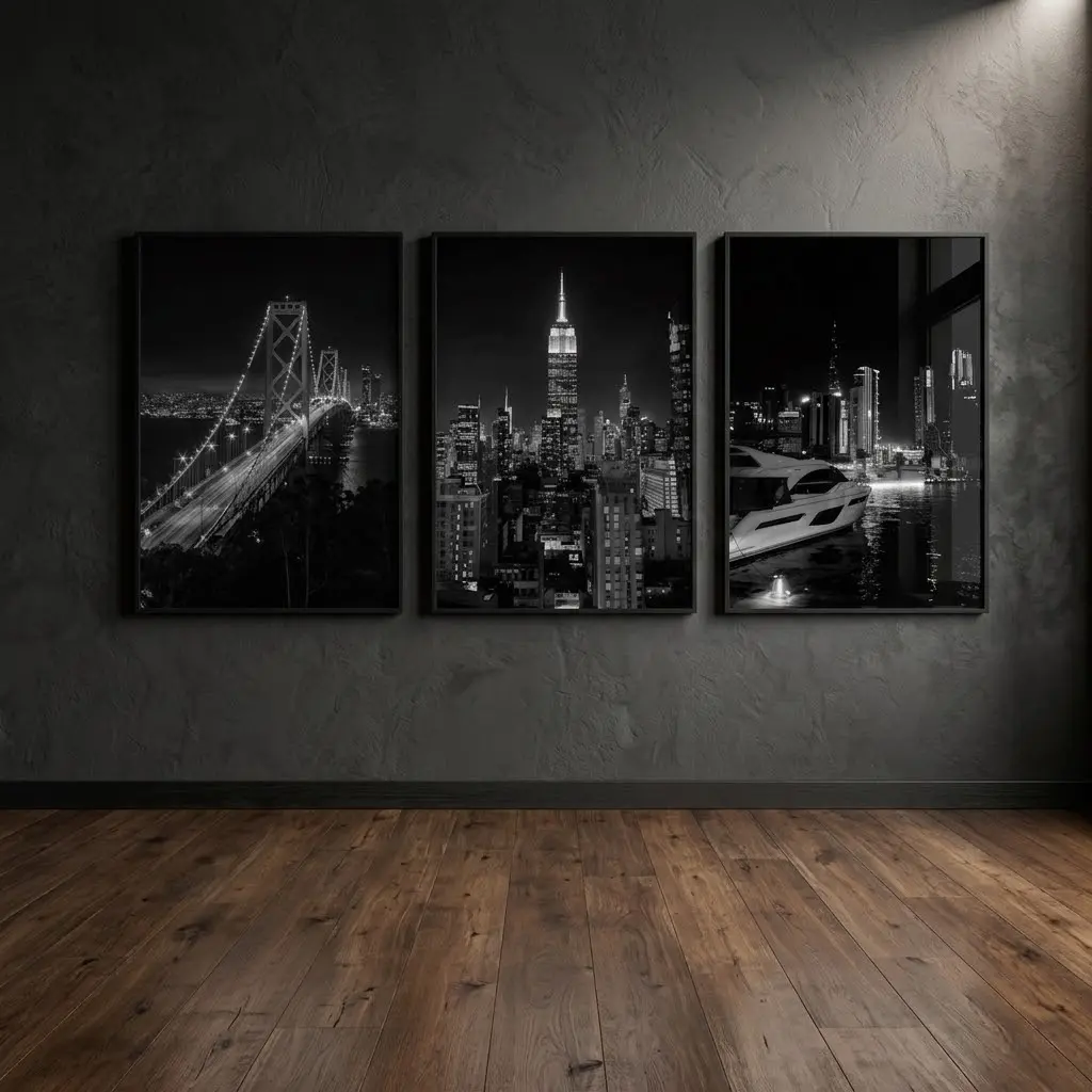 Black & White Luxury Fashion Poster, Set of 3 Luxury Fashion Print, Luxury Fashion Posters, Designer Wall Art, Luxury Art for Room, Gift for