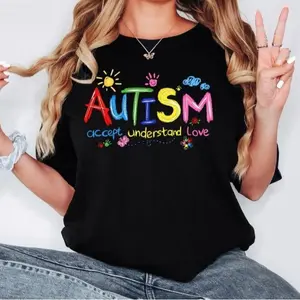 Brushstroke Autism Shirt, Autism Awareness Shirt, Autism Puzzle Pieces Shirt, Autism Shirt, Autism Month Tee,Autism Support Shirt, Advocate