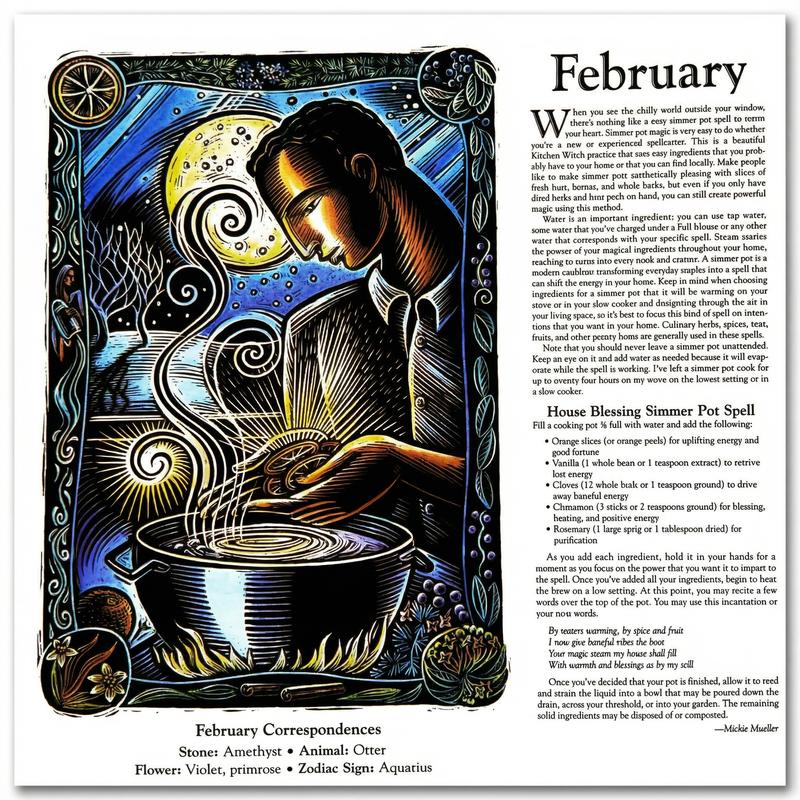 2026 Witches Calendar 12x12 - Moon Phases & Spells Wall Planner - Gothic Home Decor Art for Witchy Aesthetic