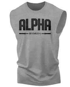 133. Alpha Workout Funny Muscle Tank Top for Men