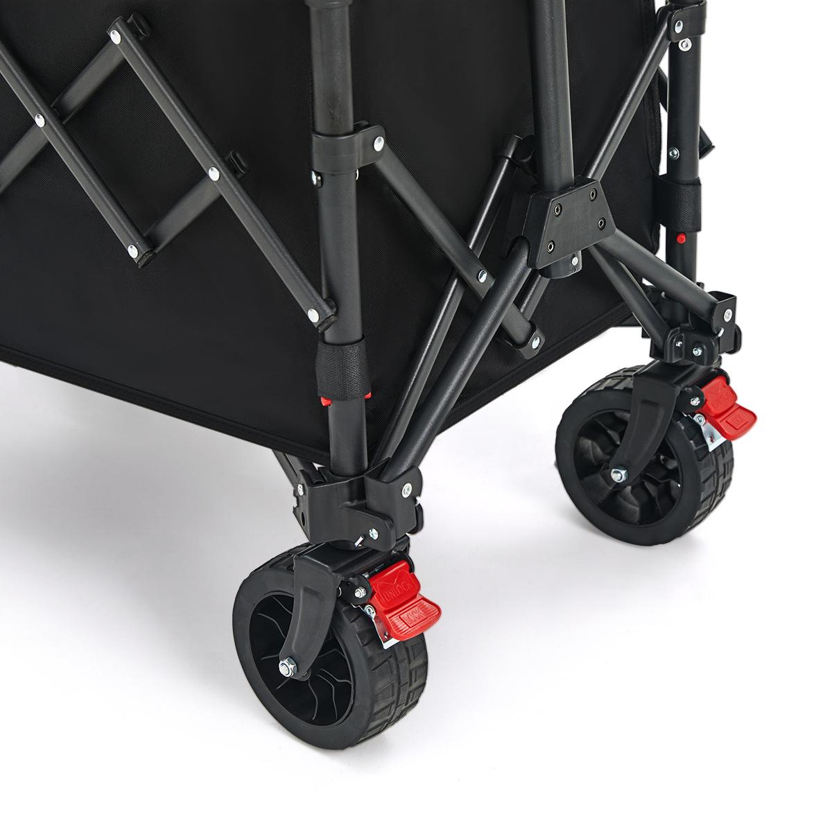 ONAIL Foldable Wagon Cart, 360lbs Capacity, Collapsible Design, Big All-Terrain Beach Wheels, Portable Camping Cart for Shopping,Sports,Picnic,Fishing