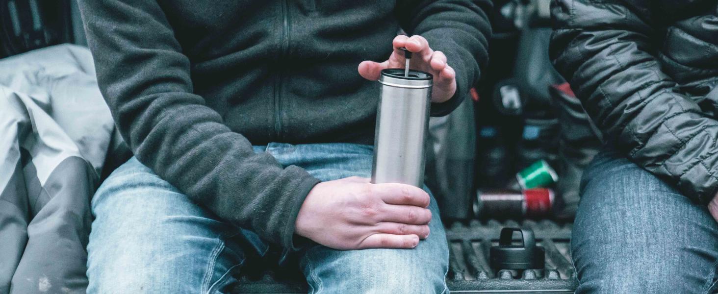 ESPRO P0 Ultralight Travel French Coffee Press Brewing Camping Patented Technology Vaccuum Pots Stainless Steel Tea