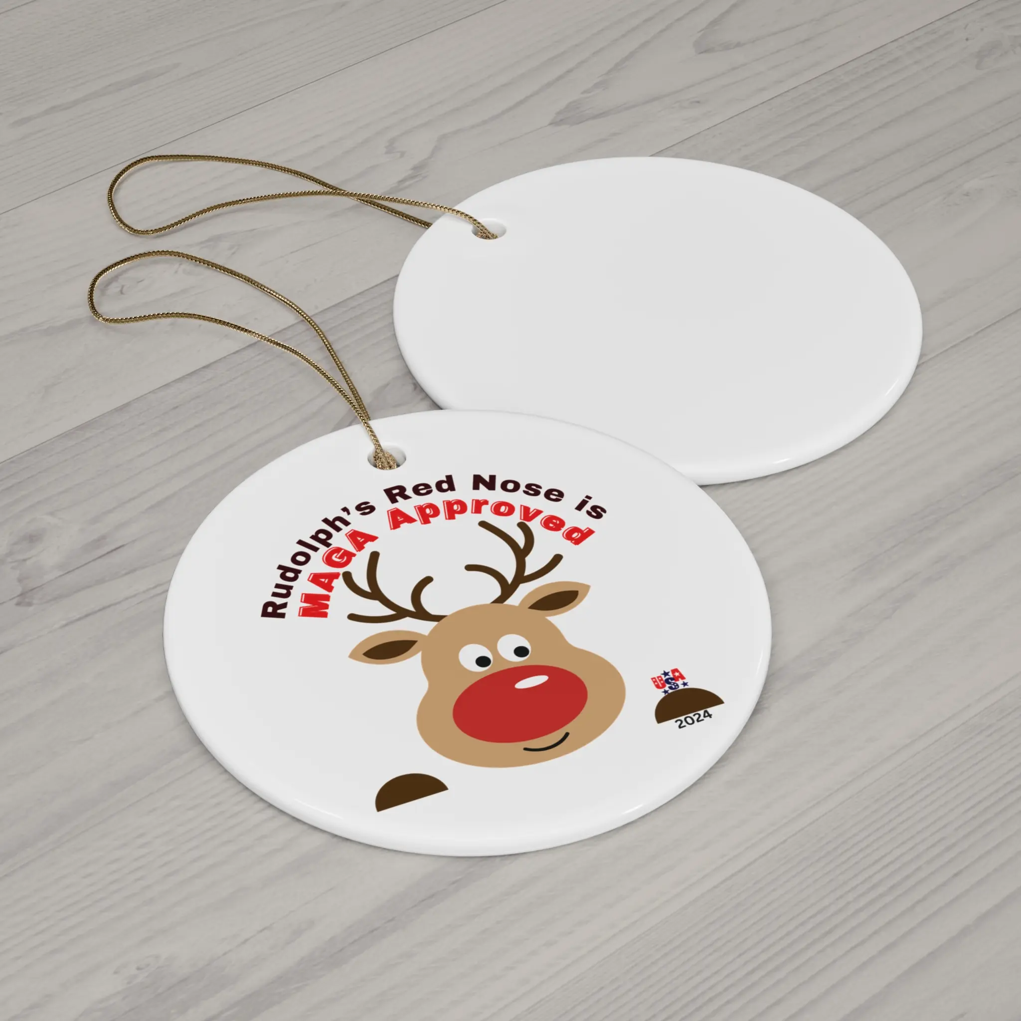 MAGA Rudolph Ornament – Funny Trump Christmas Decor