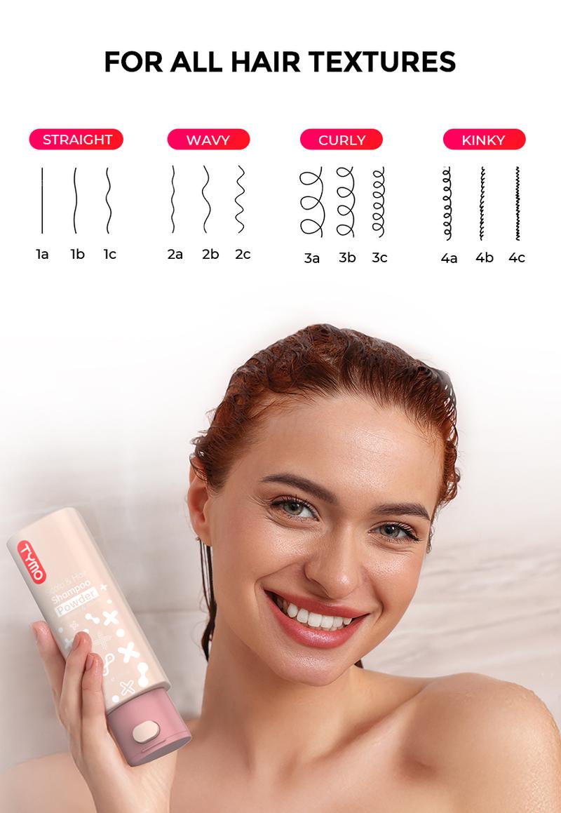 TYMO Powder Shampoo -- Best Shampoo for Summer,  plant-powered exact, refreshes scalp, cleansing, for All Hair Types, paraben Free & Sulfate Free,, 3.5 Oz  for Men & Women