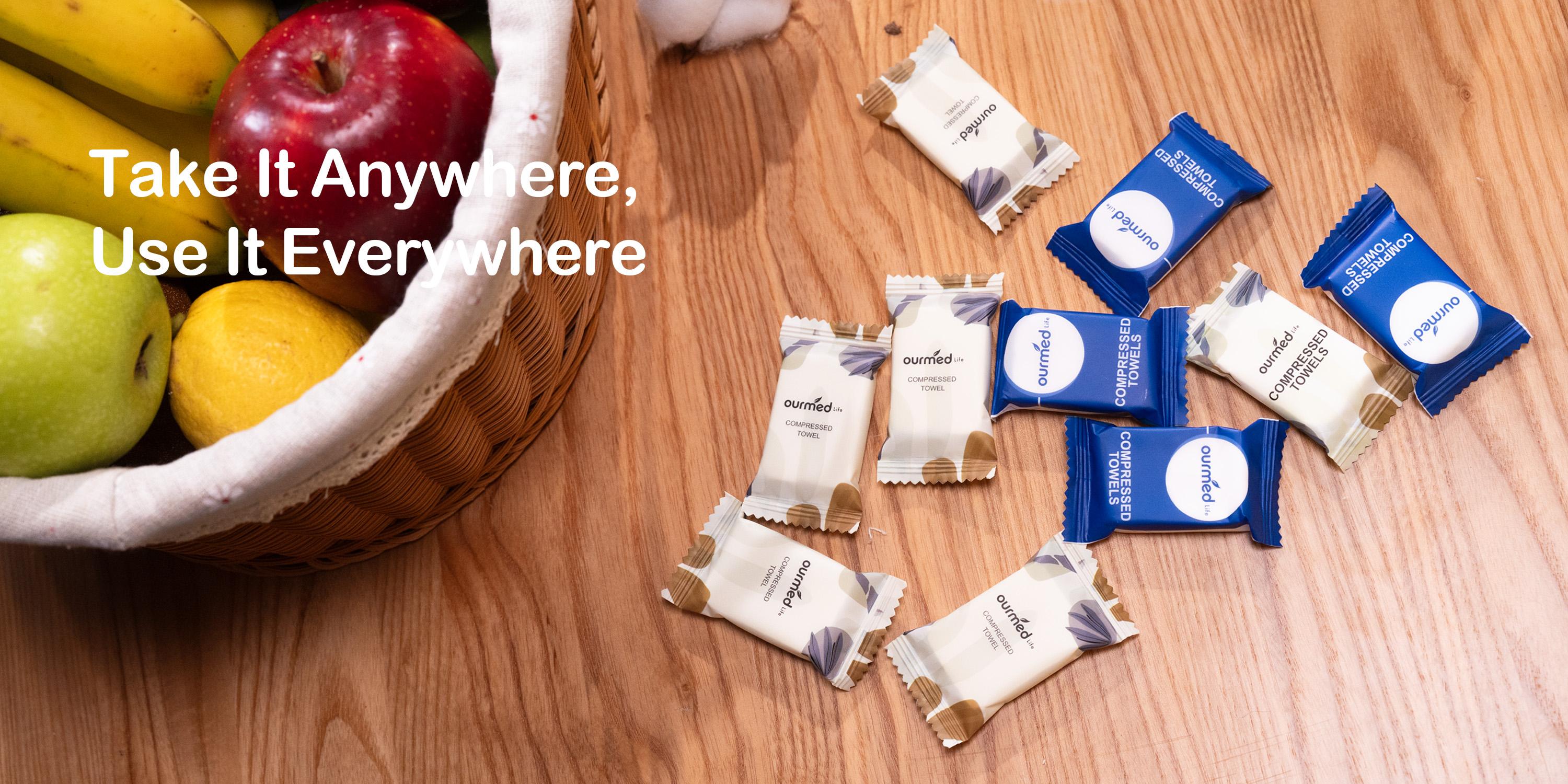 Ourmed Life Disposable Compressed Towel Tablets, Individually Wrapped Cleaning Face Towels, Quick-Expand with Water, Soft & Lint-Free, 12"x10" Bagged/boxedTravel Washcloths for Camping,Hiking & Backpacking (112/100/56 Count) Ourmed Life Disposable Compressed Towel Tablets, Individually Wrapped Cleaning Face Towels, Quick-Expand with Water, Soft & Lint-Free, 12"x10" Bagged/boxedTravel Washcloths for Camping,Hiking & Backpacking (112/100/56 Count)