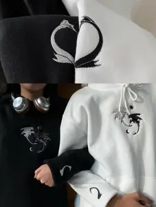 couple Embroidered Shirt, The Dragon Sweatshirt, HTTYD Couple Matching Embroidered Hoodie, Fantasy Movie Shirt
