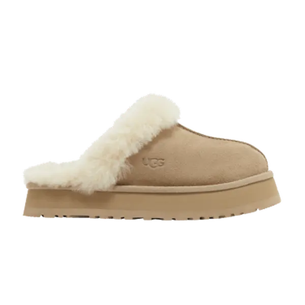 UGG Disquette Slipper Wmns 'Sand', Women, Shoe, Classic, Footwear, Slide, Soft, Cozy, Warmth, Sheepskin, Home Wear, Casual
