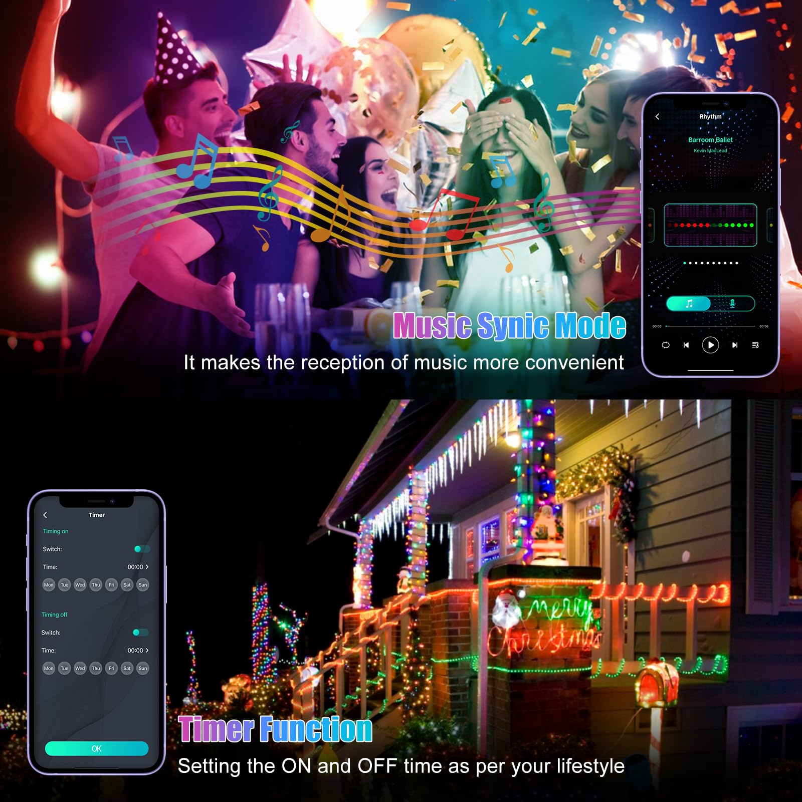 132FT LED Strip Light RGB Music-Synced Bedroom Light Bluetooth-Enabled LED Smart App & Remote Control Indoor Ambient Lighting More Options: 132FT/66FT/33FT Suitable for Room & Outdoor Christmas Party Decorations (Outdoor Waterproof) 132FT LED Strip Light RGB Music-Synced Bedroom Light Bluetooth-Enabled LED Smart App & Remote Control Indoor Ambient Lighting More Options: 132FT/66FT/33FT Suitable for Room & Outdoor Christmas Party Decorations (Outdoor Waterproof)