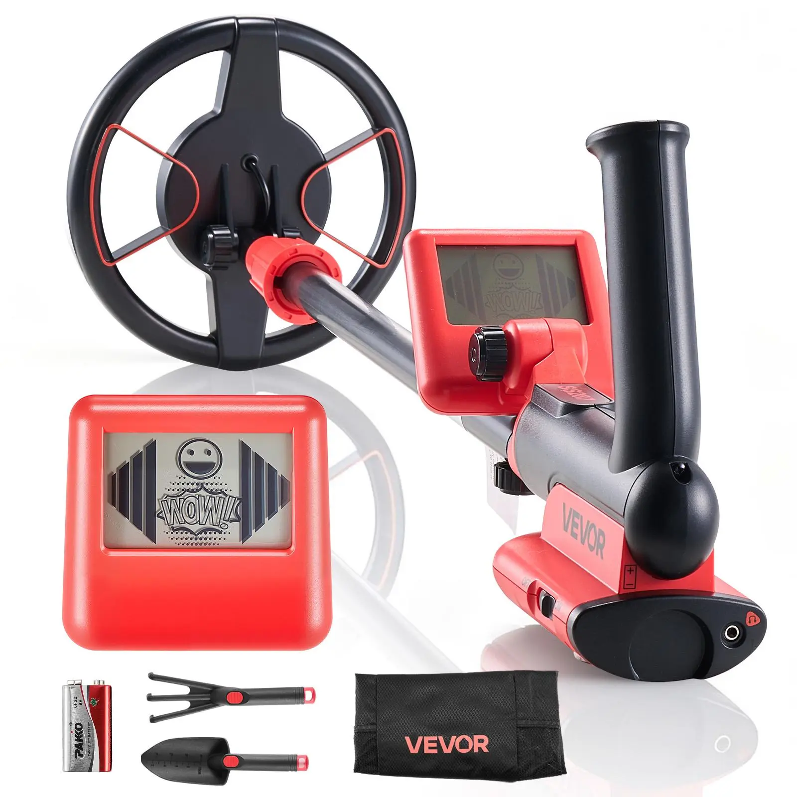 【SummerFinds】VEVOR Metal Detector, 6", Lightweight Metal Detector with LCD Display, IP68 Waterproof Search Coil, Adjustable 22.8"-33.8" High Accuracy Gold Detector, Easy to Use, for Detecting Gold Treasure Hunting