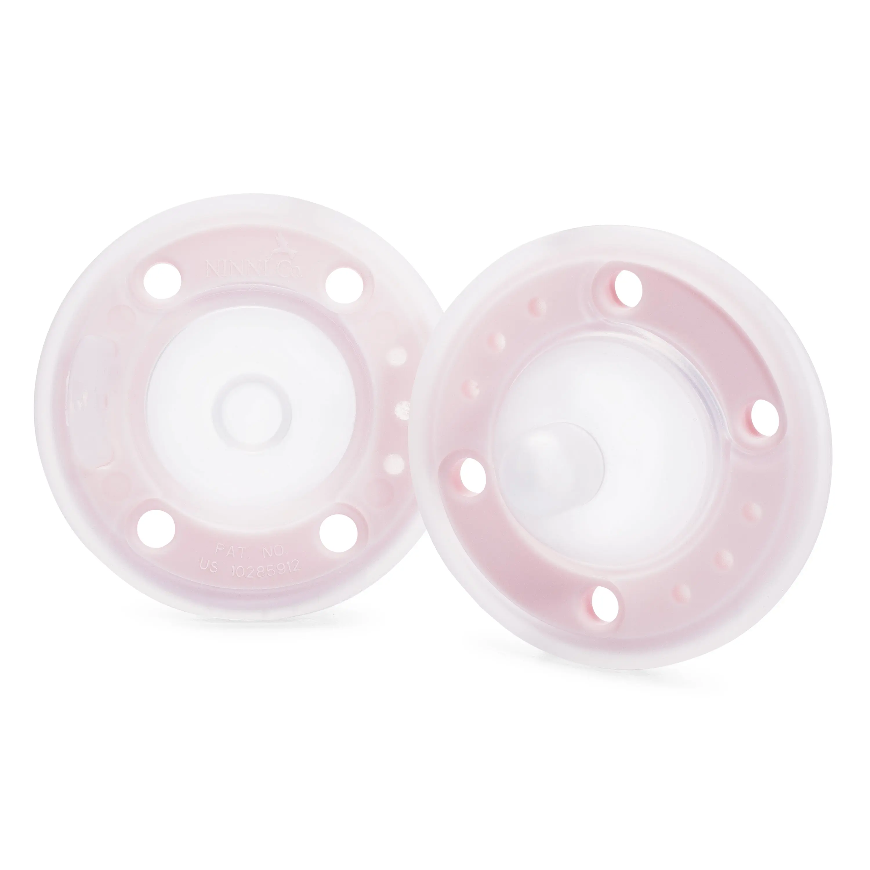 Ninni Pacifier Petal Pink 2 Pack Soft Silicone Orthodontic Pacifiers for Breastfed Babies