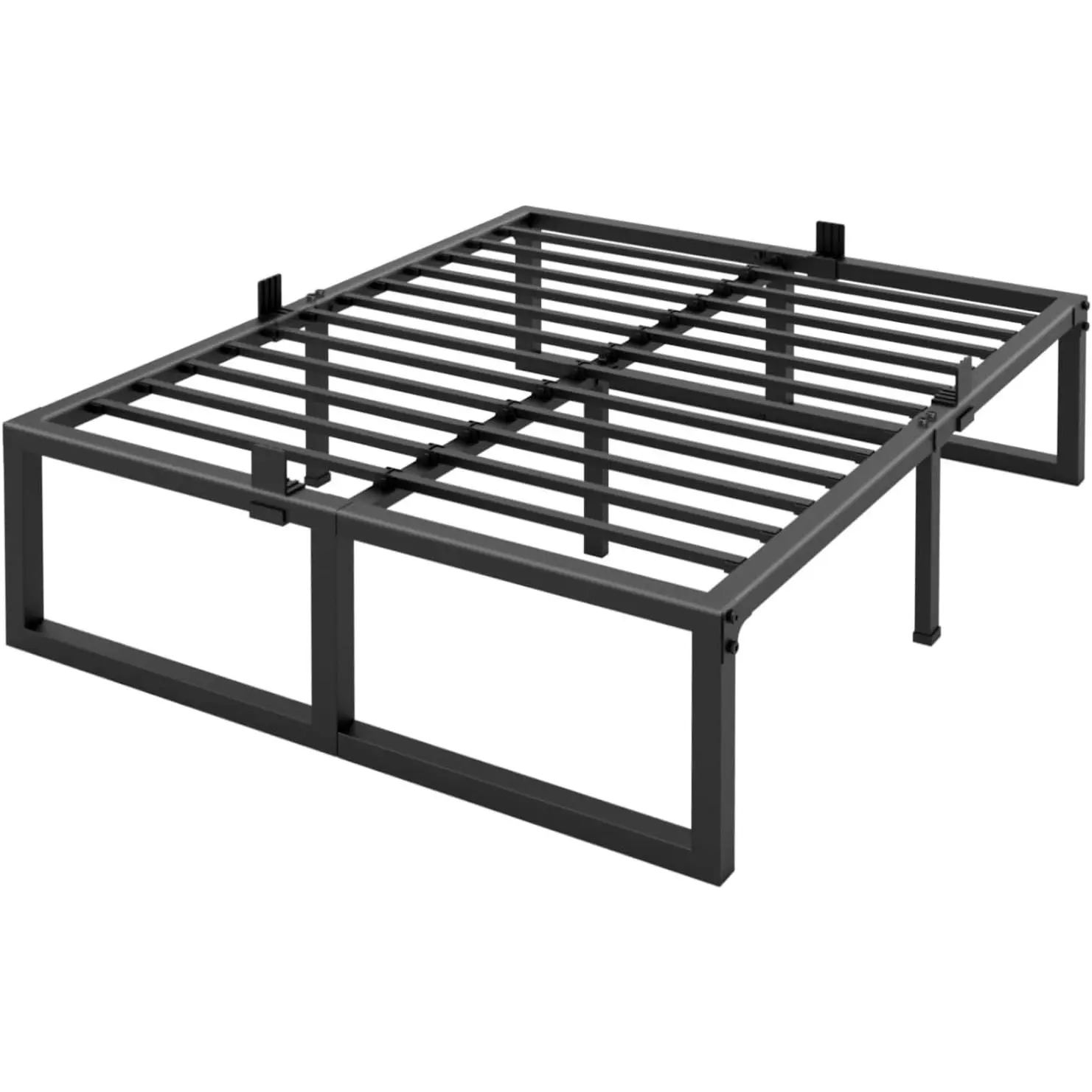 Bed Frame, 18 Inch High 3500 lbs Metal Platform, Mattress Foundation with Steel Slat Support/No Box Spring Needed/Noise Free/Non-Slip/Easy Assembly