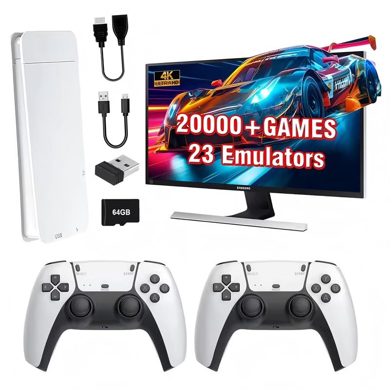 M15 Game Stick Mini TV Handheld Game Console 2.4G Wireless 20000+ Games 128G Storage 30000+ Retro Games HD Output Two-player for PS1