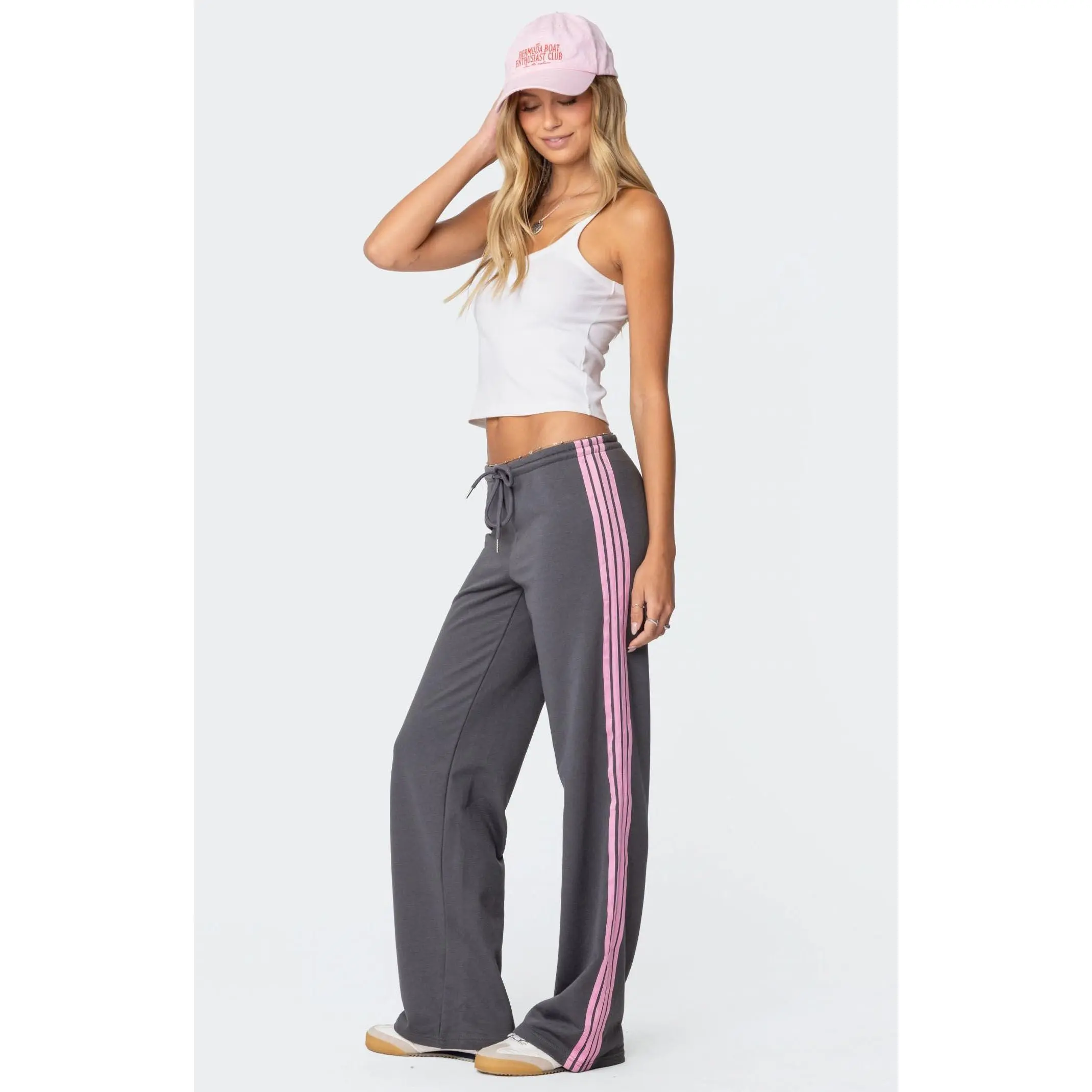 Edikted Women's Averie Contrast Striped Sweatpants