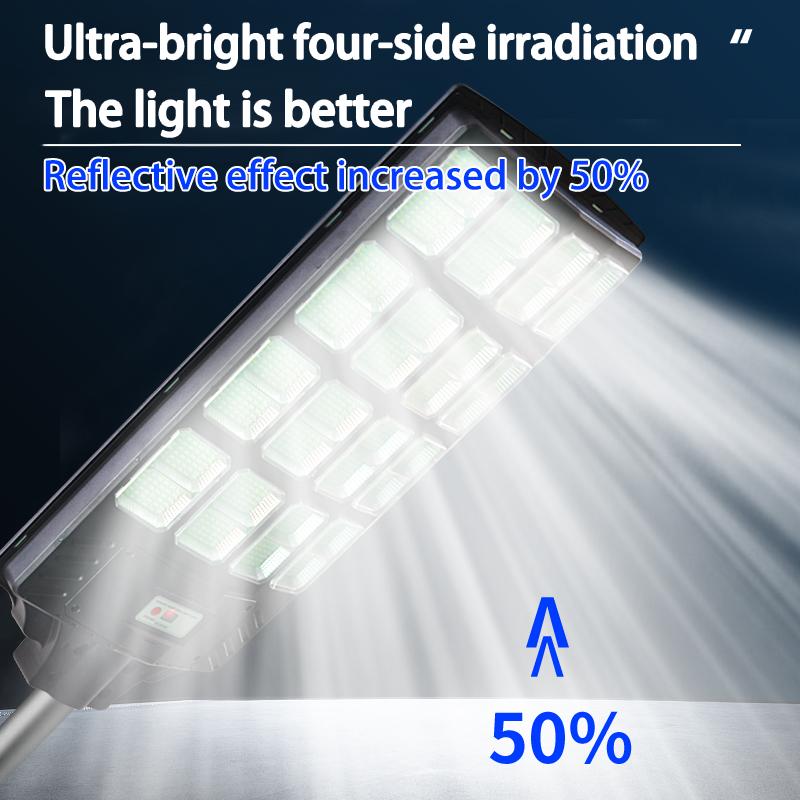 Solar Lights Outdoor Waterproof, Solar Street Light with Motion Sensor, 7000K Dusk to Dawn Security Flood Lights IP66, Commercial Outdoor Lighting for Parking Lot, Yard, Driveway, Farm