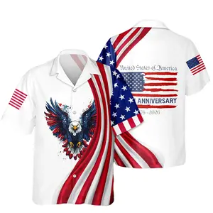 America 250th Anniversary Hawaiian Shirt, 250 Years Of Freedom Button Shirt, Patriotic Eagle 1776 2026, Statue Of Liberty, US Flag Shirt