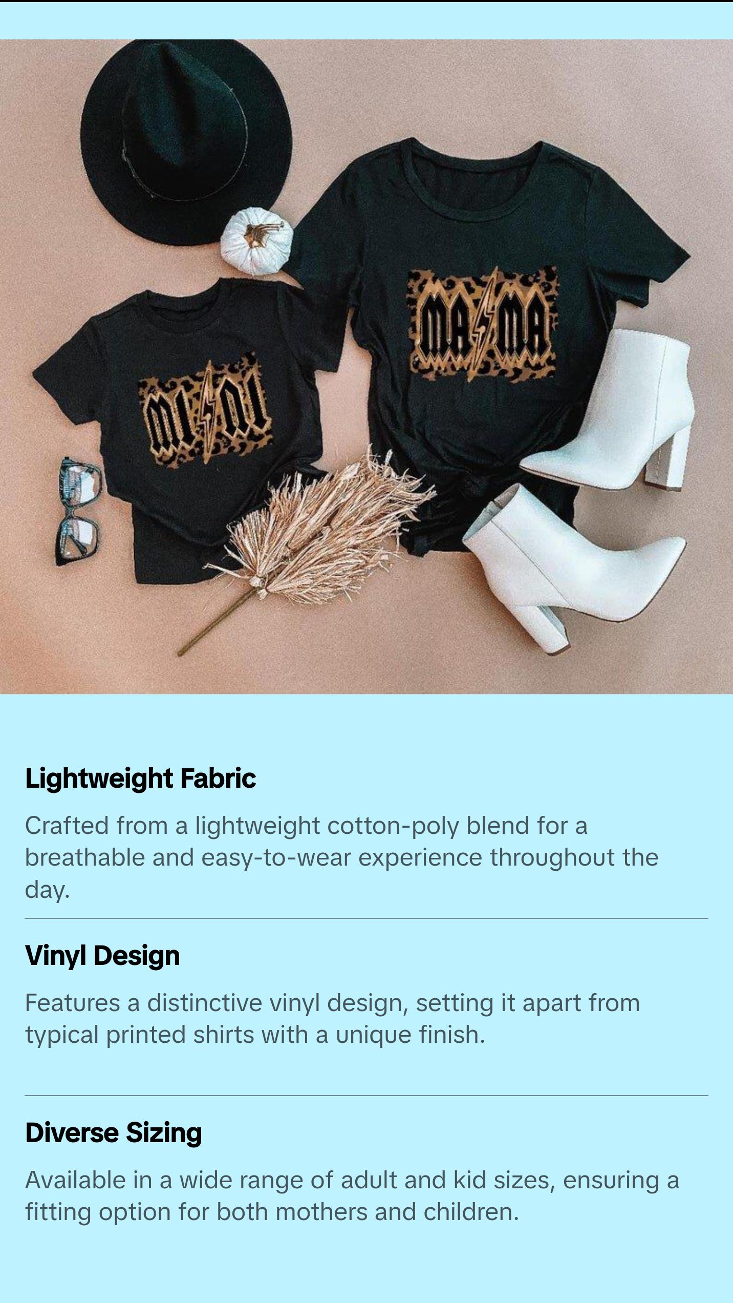 Black Rock Mama and Mini Matching Fall Shirts