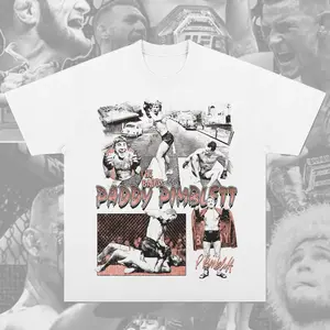 Paddy Pimblett UFC T-Shirt Paddy The Baddy Tee Ultimate Fighting Championship Shirt Short Sleeve Crew Neck Soft Cotton MMA Tee Perfect Gift for UFC Fans MMA Fans American Made Fightwear