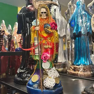 Santa Muerte 7 Powers 12 inch statue Charged Curada