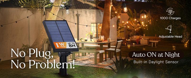 Brightech Ambience Pro Solar Powered Outdoor String Lights