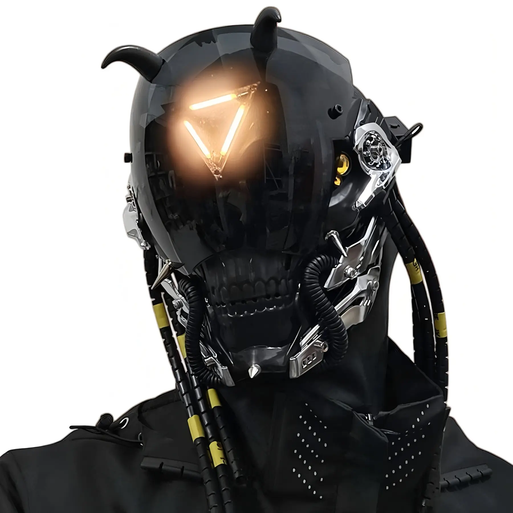 Cyberpunk LED Mask, LED Illumination, Skull Design, Ideal for Halloween & Cosplay Events, Versatile Party Prop, Great Birthday Present, Costume Mask