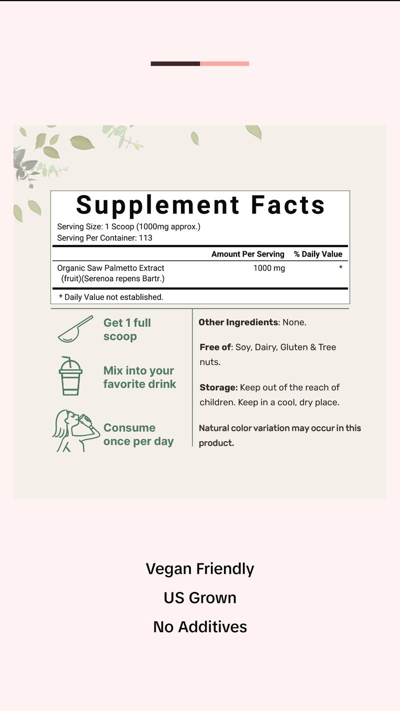 Micro Ingredients Organic Saw Palmetto Powder