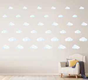 Little Cloud Wall Decal pattern | White Fluffy Clouds