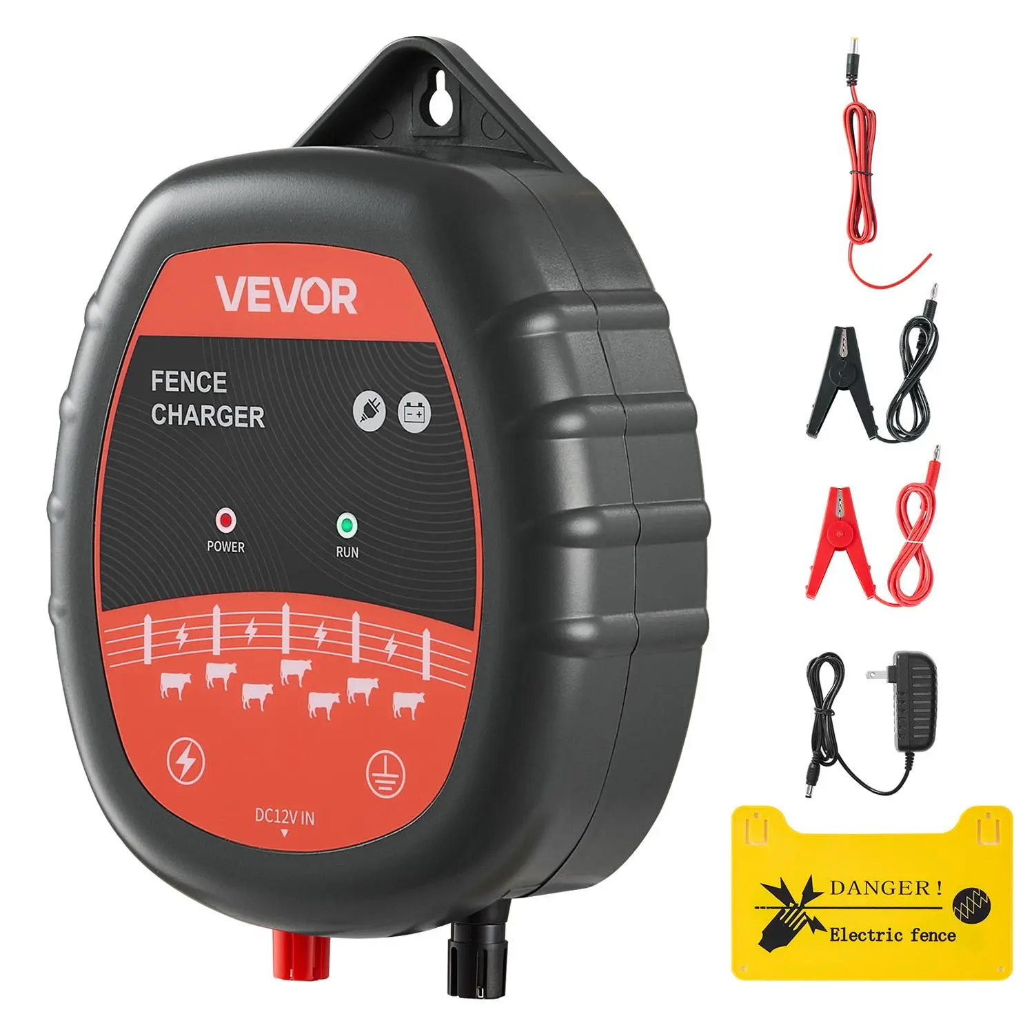 【SummerFinds】VEVOR Electric Fence Charger, 10kV 1J, AC DC Electric Fence Energizer with LED Indicator, 1.86 Miles Range, Powerful Plug-in Fences Charger, Prevents Wild Animals Intrusion for Livestock Poultry