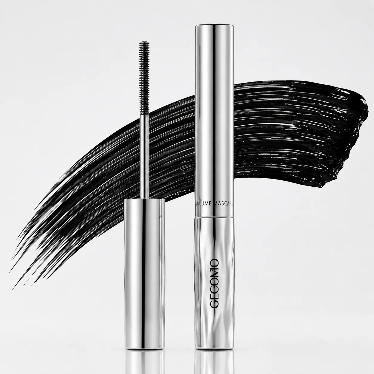 GECOMO Eyelash Mascara with Metal Lash Brush, 24-Hour Waterproof Longwear Formula for Thick, Defined, and Lifted Lashes, Longwear Mascara, Lashes Enhancing Mascara