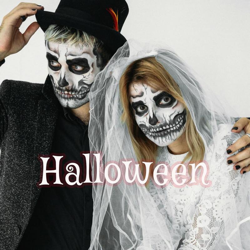 Fake Zombie Face Tattoos & Day of Dead Skull Stickers - Halloween Makeup Kit Accessories, Temporary Tattoo for Costume Prank, Women Men, Realistic Scar Wounds FX (3 Sheets)