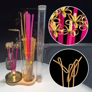 Multi functional 2-in-1 incense burner, wooden base with detachable glass collector, suitable for creating atmosphere in living rooms and bedrooms, home decoration