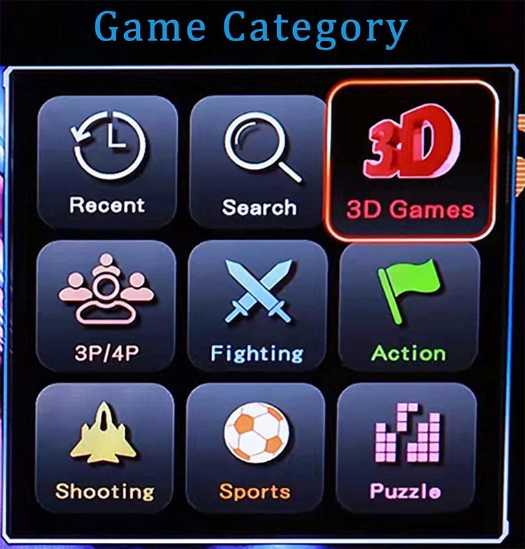 【 28000 Games in 1 】Box 50S Arcade Game Console Retro Game Machine for PC & Projector & TV, 2-4 Players, 1280X720, 3D Games, Search/Hide/Save/Load/Pause Games, Favorite List Smooth Towels