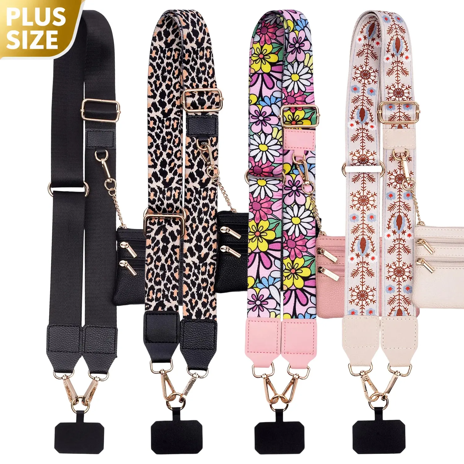 Plus Size Crossbody Phone Lanyard Bag Set with Adjustable Strap, Universal Mobile Phone Purse, Card Holder & Hook Attachment, Unisex Men's Accessories for Commute, Ideal Gift for Parents Teachers,back to school,back to school haul