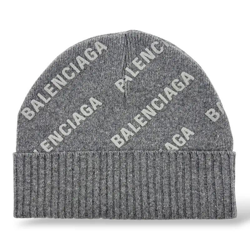 Balenciaga Cashmere Reflective Beanie Grey