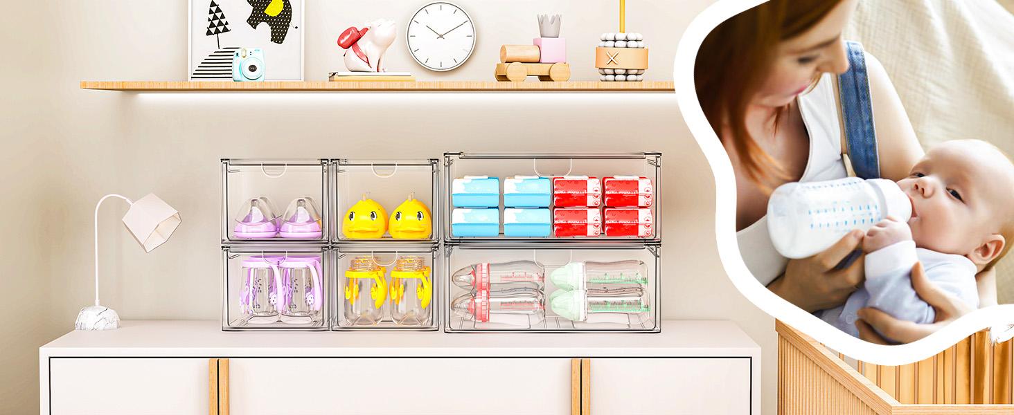 6-Pack Clear Acrylic Stackable Storage Boxes, Multi-Purpose Desktop Organizer for Makeup, Cosmetics & Office Supplies 6-Pack Clear Acrylic Stackable Storage Boxes, Multi-Purpose Desktop Organizer for Makeup, Cosmetics & Office Supplies