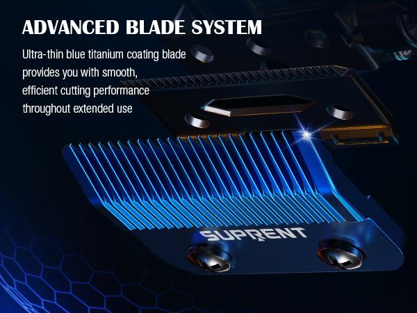 Suprent Barber Clipper-10000 RPM Motor Thermally Stable Ceramic Blade- Cordless Hair Trimmer Set for Barbers with Charging Base - Premium Hair Clipper Kit - Gift for Men