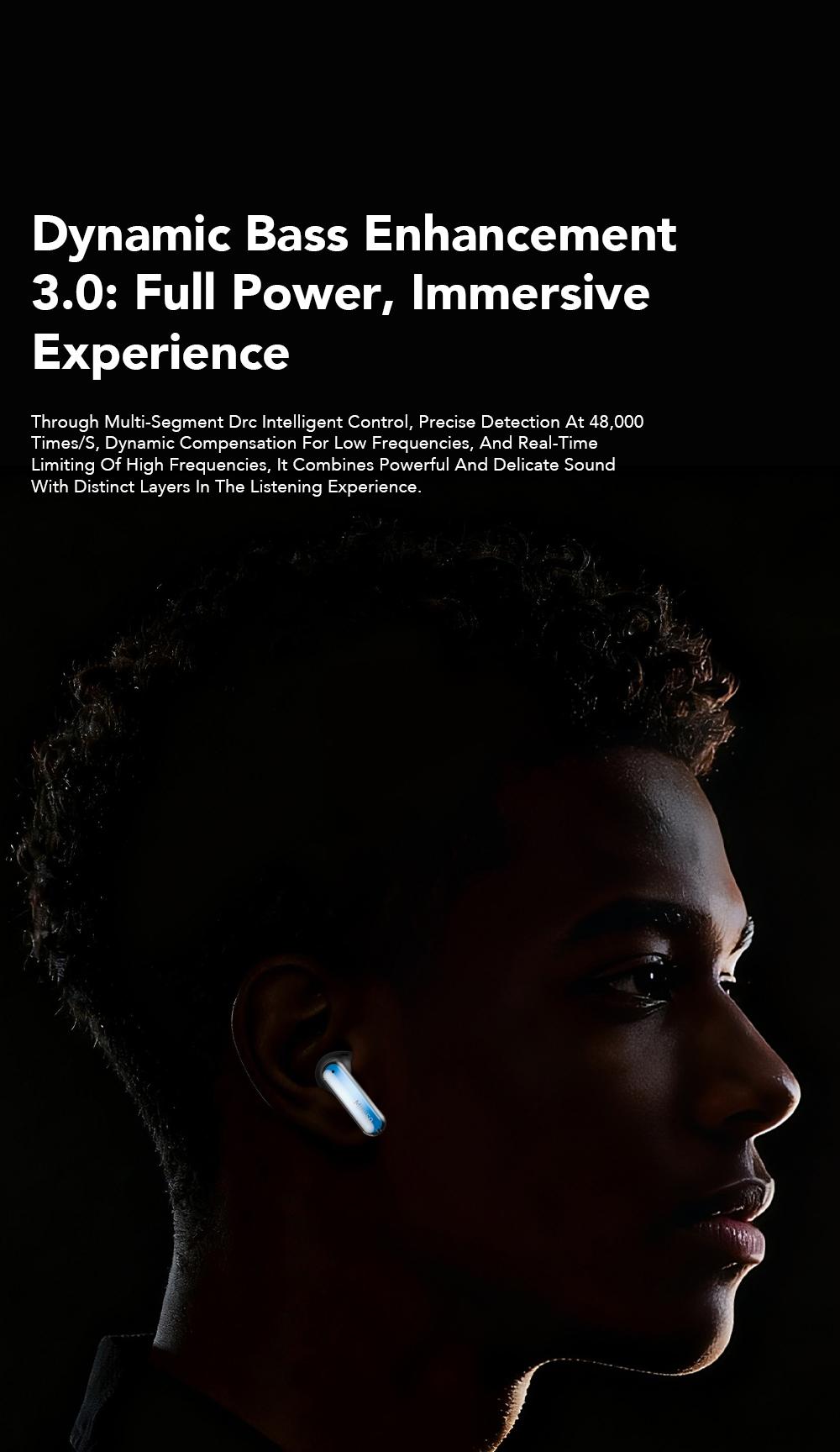 MINISO MS110 Adjustable lighting Eabuds, ANC Noise Cancellation Headphones,Bluetooth 6.0, 3 Noise Reduction Modes, True Wireless In-Ear Earphones sport Audio Earbuds audifonos bluetooth wireless headphones