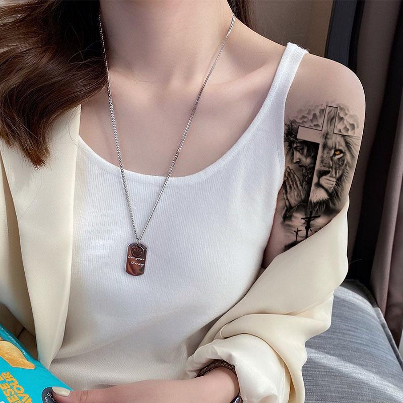 76 Sheets Large Black Temporary Tattoo Stickers - Tribal Wolves, Tigers, Lions, Snakes, Skulls, 12 Fake Tattoo Stickers for Men & Women Arm Designs 76 Sheets Large Black Temporary Tattoo Stickers - Tribal Wolves, Tigers, Lions, Snakes, Skulls, 12 Fake Tattoo Stickers for Men & Women Arm Designs