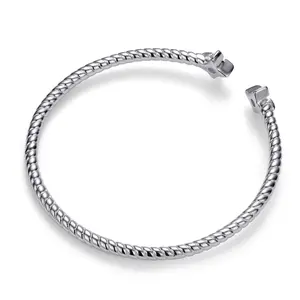 Twist Line Open Cuff Bracelet