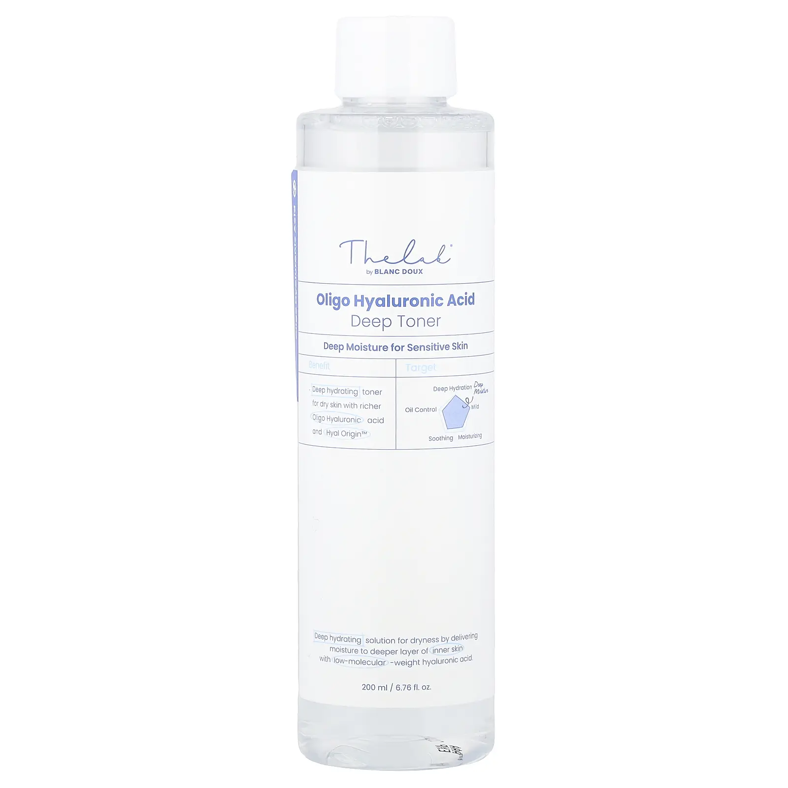 The Lab by BLANC DOUX Oligo Hyaluronic Acid Deep Toner, 6.76 fl oz (200 ml)