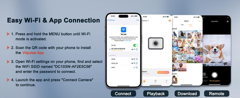 CAMKORY Selfie-Ready 4K Digital Camera | 180° Flip Screen, WiFi Autofocus Vlogging Camcorder, Compact Point and Shoot Travel Camera, Ideal Gift Choice for Kids, Teens & Adults